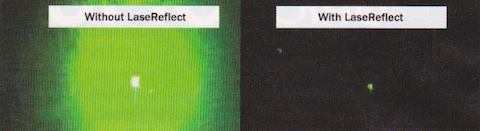 Demonstration of laser protective LaseReflect glasses