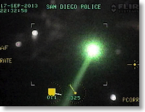 San Diego laser from helicopter