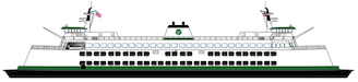 Washington State Ferry MV Kitsap 328ft